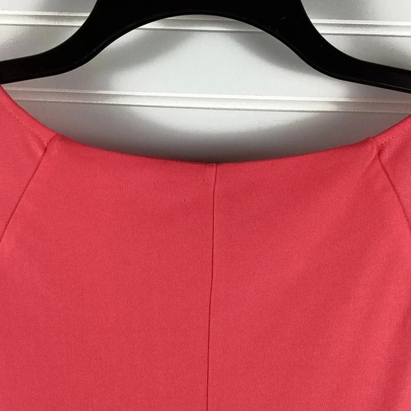 Lauren Ralph Lauren Women's New Pink Ruched Fit & Flare Casual Dress XL Coral 🪸 - Picture 10 of 10